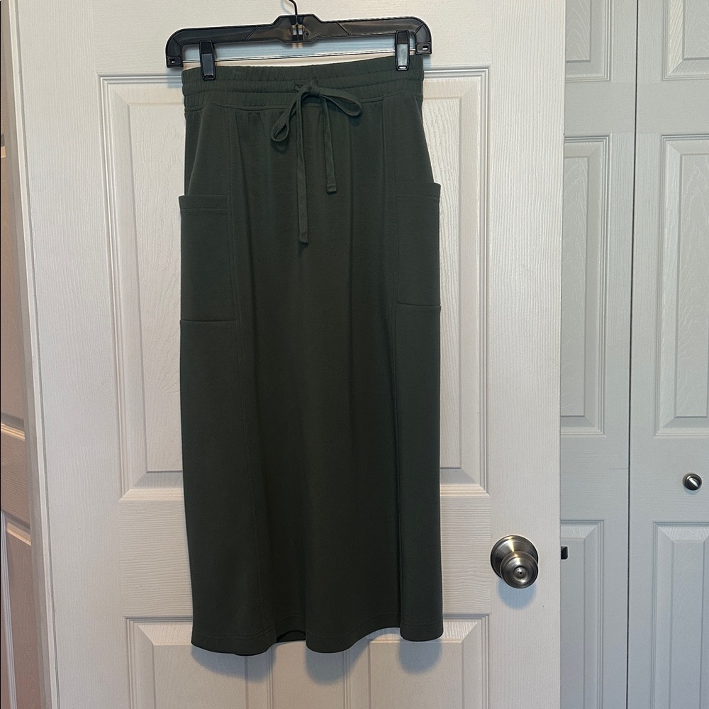 Rae Mode Olive army Green Drawstring Pocket Skirt S